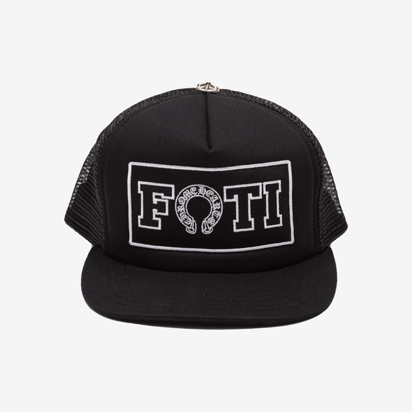 Chrome Hearts Rare FOTI CH PATCH BLACK/BLACK TRUCKER CAP
